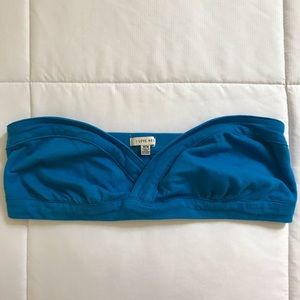 Blue Strapless Bandeau